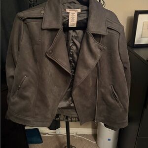 Philosophy Charcoal Suede Jacket